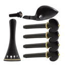 4/4 Violin Luthier Maker Full Set Tailpiece, Tuning Pegs, Endpin, Chin Rest