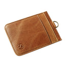 Badge Holder, Double Sided Leather ID Badge Card Holder Wallet Case