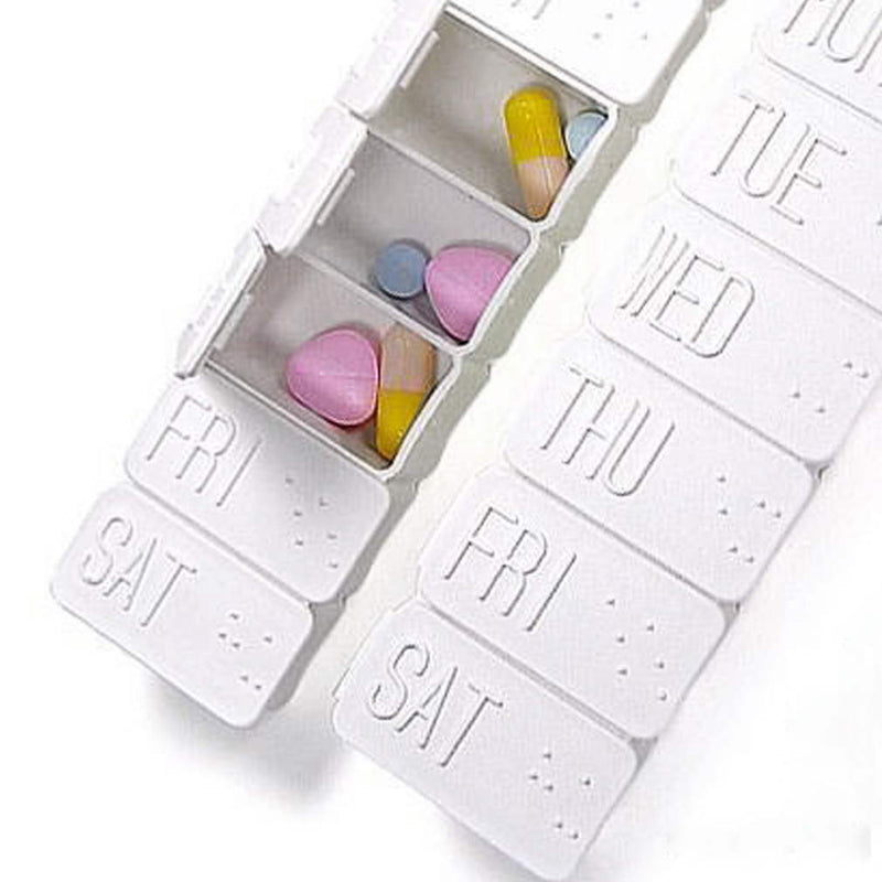Large 7Day Pill Pills Medicine Tablet Week Box Dispenser Ho Organizers Case I6G0