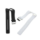 Black + White Sport Silicone Watch Band Wrist Strap with Buckle For Polar A360