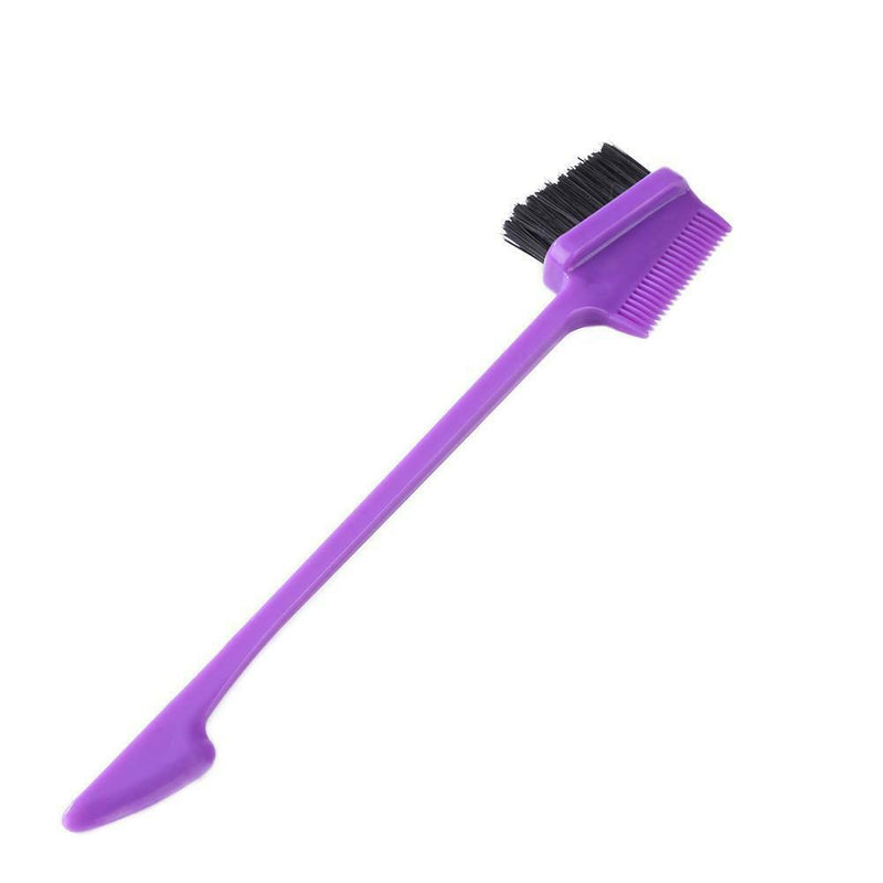Double Sided Edge Comb Beauty Hair Styling Salon Hairdressing Tool (Purple) A