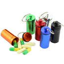 Lot 6x Waterproof Aluminum Medicine Pill Case Box Bottle Container Key Chain