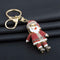 Christmas Rhinestone Santa Claus Bag Pendant Keychain Car Key Ring Jewelry #gib