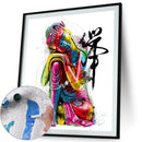 Painting By Numbers Kit DIY Buddha Statue Canvas Oil Art Picture Home Decor