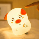 Silicone Cute Pig Pat Light 7 Color Changing LED Night Lamp Bedside Lights