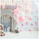 7x5ft-2.1x1.5m Pink Background for Birthday Photography Flowers 1st Birthda