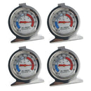4x Refrigerator Freezer Thermometer Fridge Dial Type Stainless Steel Hang QQZ