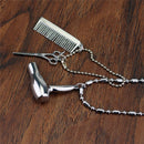 Hair Dryer/Scissor/Comb Dangle Pendant Necklace Hair Stylist Jewelry Gift Pip ES