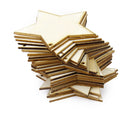 25x Wooden Slices Wood Pieces Cutouts Blank Star Shape Unfinished Embellishment