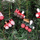 6pcs Christmas Tree Hanging Wood Train Pendant Railway Track Dropship OrnamSEAU