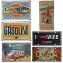 Rustic Metal Tin Sign Plaque Wall Artwork Poster Home Cafe Art Decor -I WINE
