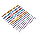 14 Sizes Multi coloured Aluminum Crochet Hooks Needles Set 2mm-10mm O1Y3