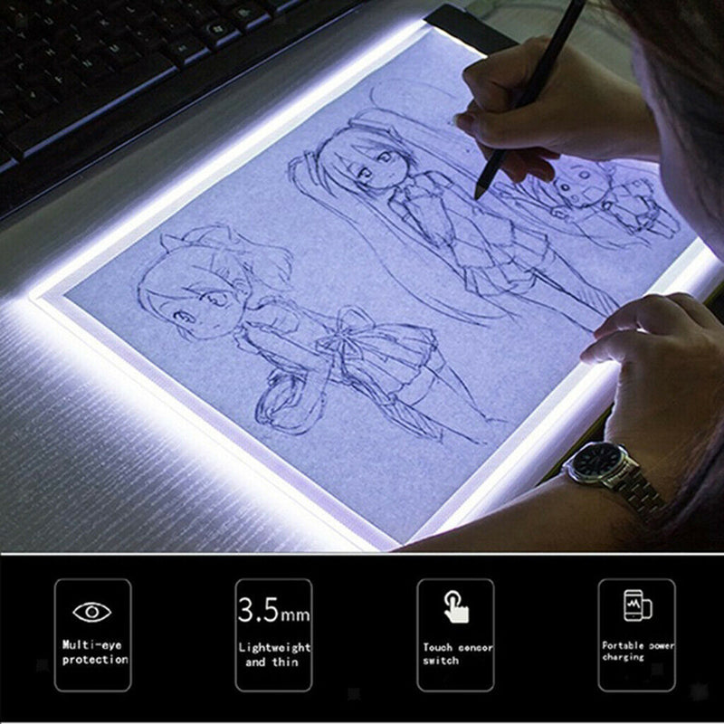 LED Light Box A5 Holder Drawing Tracing Board For Artist Animation Accessory