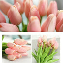 31Pcs Tulip Artificial Flower Artificial Bouquet Real Contact Flower for Fa