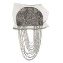 1 Pair Women Fashion Beads Tassel Punk Brooch Epaulet Shoulder Board Mark