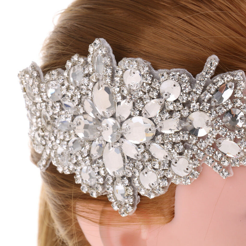Ladies Sparkling Crystal Rhinestones Headband Wedding Prom Headpiece