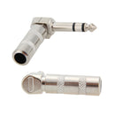 2pcs Right Angle Male Stereo Phone Plug Guitar Cable Audio Connector