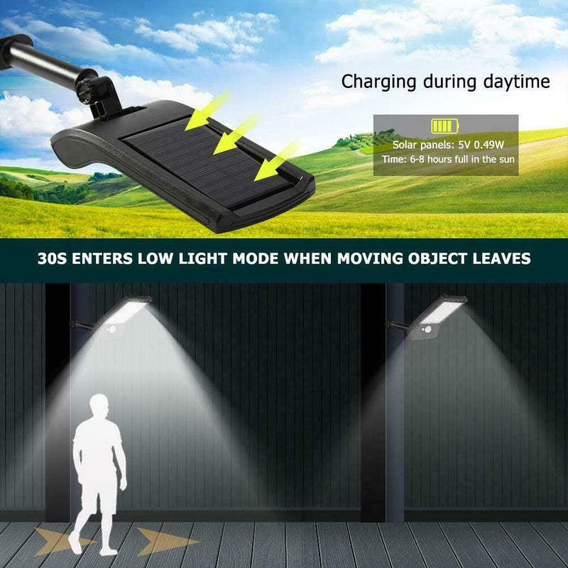2pcs 36LED Solar Motion Sensor Wall Lamp Waterproof Garden Security Light
