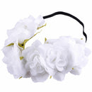 WHITE Wedding Boho Flower Floral Crown Hair Garland Headband Hairband Headpiece