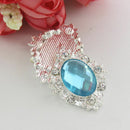 10pcs Oval Shape Acrylic Crystal Flatback Buttons for Jewelry Making 30mm