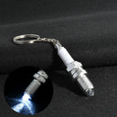 LED Mini keychain flashlight Key Chain Spark Plug Keychain Car Parts Keyring USA