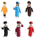 Kids Full Apron Bib Set with Pocket and Hat Sleeves Craft Kitchen Chef Cook A4F5