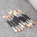 12Pcs Makeup Double-end Eye Shadow Eyeliner Brush Sponge Applicator Tool JClj