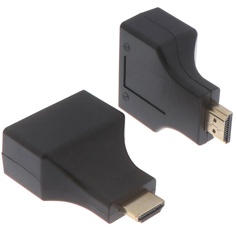 1Pair HDMI DualRJ45 CAT5E CAT6 ZTP LAN Ethernet HDMI Extender Repeater AdapterOZ