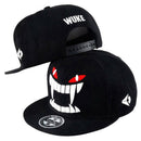 WuKe Embroidery Snapback, Baseball Hat Flat Brim Hip Hop Caps, Black Big te