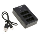 3-Channel USB Battery Charger with LCD Display for  SJ4000 M10 SJ5000