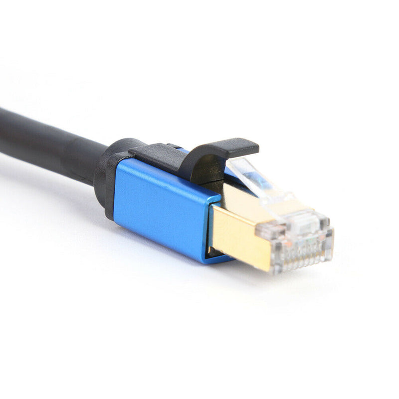 Cat8 Ethenet Cable RJ45 STP 26AWG LAN Cable Blue for Router Modem PC (1m)