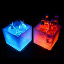 LED Ice Bucket RGB Color Double Layer Square Bar Beer Ice Bucket RGB Color