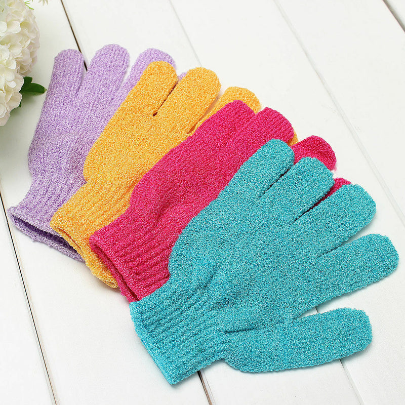 Exfoliating Body Scrub Gloves Shower Bath Mitt Loofah Skin Massage Sponge =TOCA