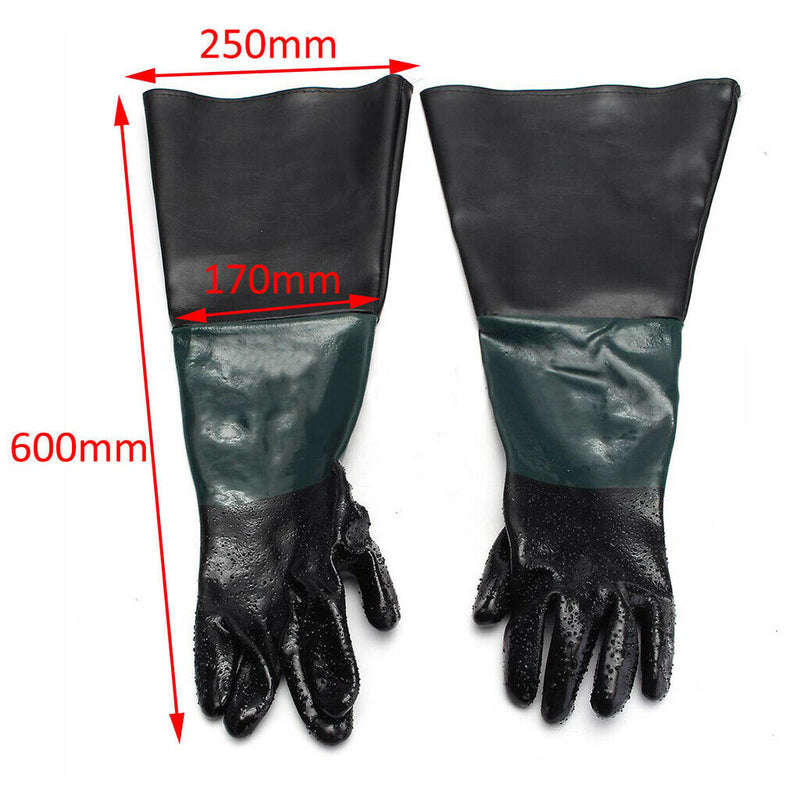 7" x 24" Durable Sandblasting  Sand Blast Blaster Blasting Gloves