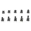 100PCS 6x6x4.3-13mm PCB Momentary Tactile Tact Push Button Switch Assortment