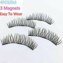 New 4 Pcs Magnetic Eyelashes Reusable Magnet False Thick Eye Lashes Extension