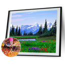 5D DIY Diamond Painting Field Flowers Full Drill Landscape Embroidery (129)