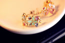 1 Pair New Fashion Women Lady Elegant Crystal Rhinestone Ear Stud Earrings