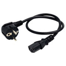 0.6m IEC 320 C13 to EU AC power cable cord 2 pin round EU plug power cable  BX