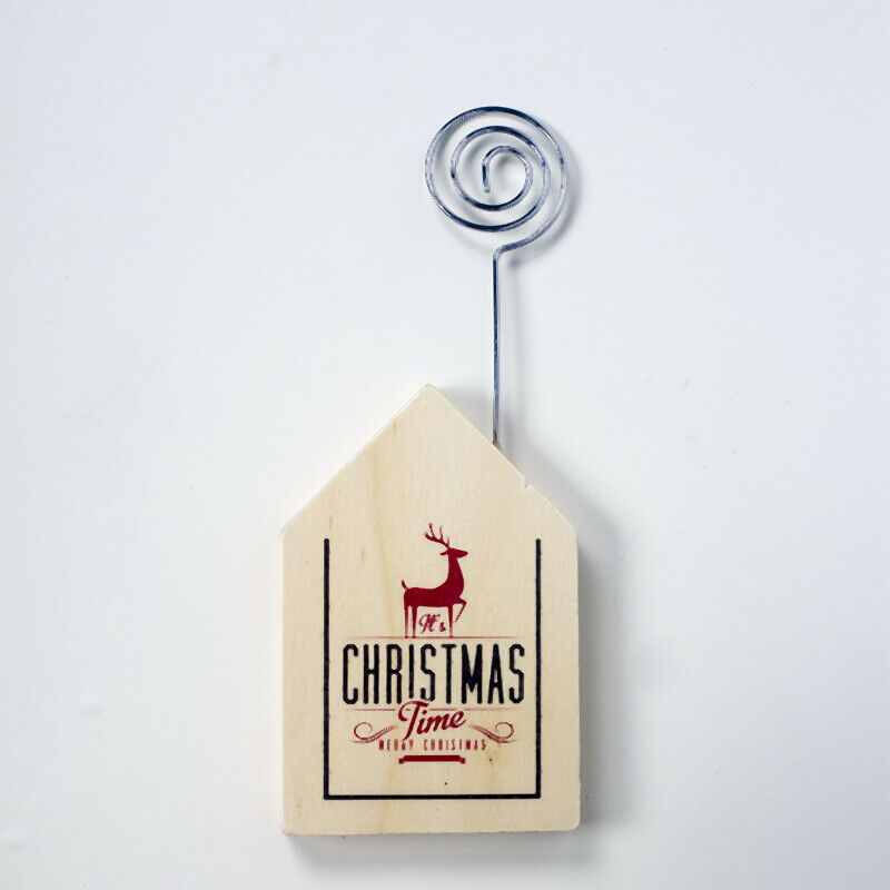 1 Set 5 Pcs Christmas Decorations Ornaments Christmas Print Wooden Notes Fo