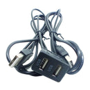 2 USB Adapter Socket Car Dashboard Mounted Extension Cable