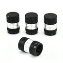 4x Black Car Tire Tyre Rim Wheel Air Valve Stem Dust Cap Cover Trim Accessories~