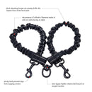 Double Dual Dog Leash,No Tangle Dog Lead With Padded Handle For Two Dogs