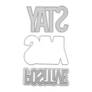 4pcs Stay Positive DIY Cutting Dies Stencil Scrapbook Embossing Album Cards