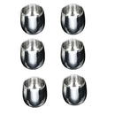 6x Stainless Steel Curved Double Wall Cup Beer Mug Beverage Drinkware 200ml