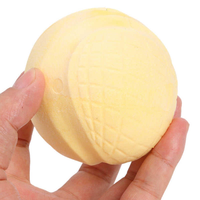 Candy Color Ball Shaped Dog Chew Bite Toys TPR Foam Pet Molar Toys (Yellow) A