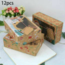 12 Christmas Candy Cookie Boxes Bakery Gift Boxes Cupcake Muffin Cake BoxesB Hn