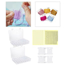 Embroidery Floss Organizer Box - 2pcs 24 Compartments with 150 Floss Bobbins and