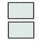 2 Packs 60'' 16:9 Pull Down Projection Projector Screen