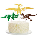 3pcs diy cake flag dinosaur cupcake topper kids birthday party supply decor SEME